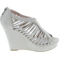 thumbnail image 6 of Top Moda Womens Denver-1 Gladiator Wedge Heel Sandals, 6 of 7