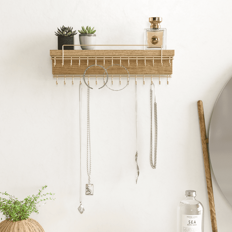 Set of 2 Gold and White Wall Mounted Hanging Jewelry Organizer – J JACKCUBE  DESIGN