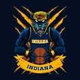 thumbnail image 3 of Game Garment Basketball Team Fan Sports Crewneck Short Sleeve Mens T Shirts - Basketball Graphic Tees Men - Indiana Navy XS-3XL, 3 of 5
