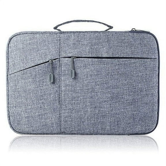 Megoo 12inch Sleeve Case for Microsoft Surface Pro X/7/6/5/4/3 12.3", Samsung Galaxy Book 12", Water Resistant Slim Carry Case with Handle and Pocket for Most 11-11.6-12 Chromebook Tablet Laptop(Gray)