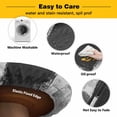 thumbnail image 3 of Elastic Fitted Round Tablecloth, Black Grey Ombre Waterproof Stretch Table Cover for 45"-54" Tables, Vintage Abstract Smear Aesthetics Washable Outdoor Tablecloths for Patio, Picnic, Camping, 3 of 9