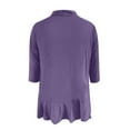 thumbnail image 4 of Women Cardigan Three Quarter Sleeve Solid Color Soft Elastic Casual All Occasions Wear, 4 of 4