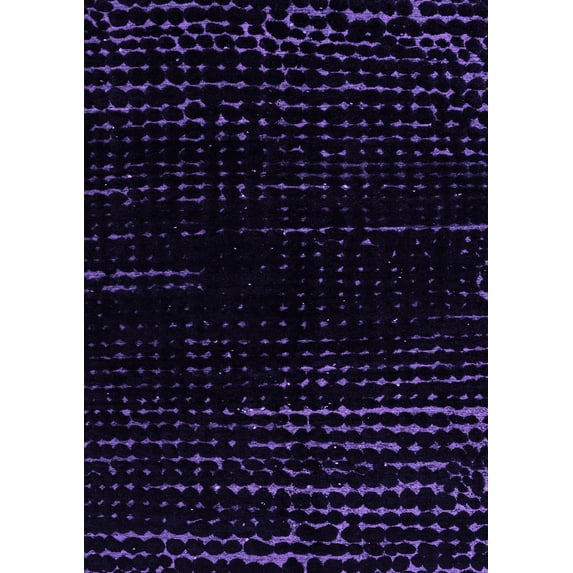 Ahgly Company Indoor Rectangle Abstract Purple Modern Area Rugs, 7' x 9'