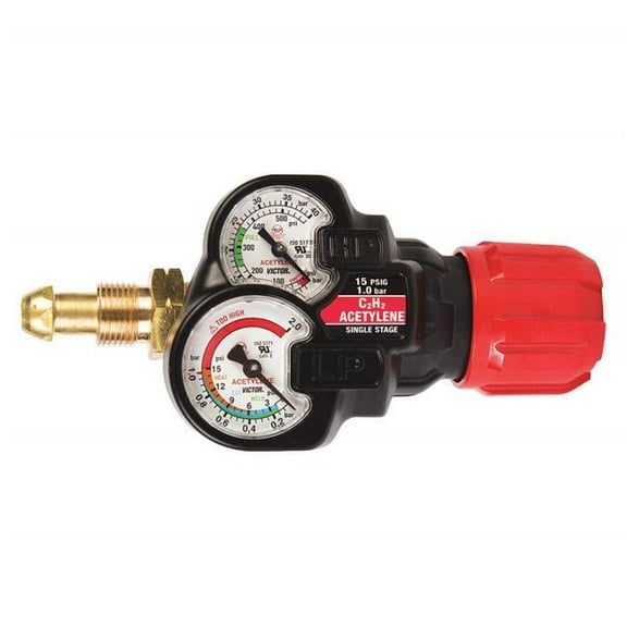 EDGE™ Series 2.0 Regulator, Acetylene, 2 psi to 15 psi Delivery, 3,000 psi Inlet