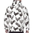 thumbnail image 7 of Lsque Funny Chicken Pattern Casual Men's Hoodie,Hooded Sweatshirt with Kangaroo Pocket,Pullover Hoodie-4X-Large, 7 of 7