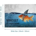 thumbnail image 6 of HFDF Motivational Wall Art Poster Canvas Posters Printsspirational Quote Office Wall Decor Blue Fish Shark Pictures Decor for Bedroom Living Room Ready to Hang 18x12inch Framed, 6 of 6