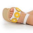 thumbnail image 2 of Uccdo Infant Baby Girls Summer Flower Sandals Flats Newborn Soft Sole First Walker Dress Shoes 0-18M, 2 of 8