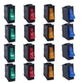 thumbnail image 1 of MesaSe 16pcs NODEMCU LUA KCD3 3pin Rocker Switch Toggle SPST AC 250V 125V Red Blue Green Yellow Light Illuminated LED On/Off SPST 3 Pin 2 Position Mini Boat Rocker Toggle Switch Snap, 1 of 7