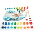 thumbnail image 2 of Juego De Pesca De Clasificación De Forma De Número 4 En 1 Para Niños, Tablero Logarítmico De Ballena Eva, Bloques Apilables De Matemáticas Preescolares, Juguetes De Rompecabezas De Aprendizaje Inevent FN005647-00, 2 of 6
