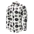 thumbnail image 4 of Zysthvn Vacation Mens Tops Long Sleeve Fall Casual Men T Shirt Turn Down Collar Lightweight Button Stretch Printed Tops, 4 of 5