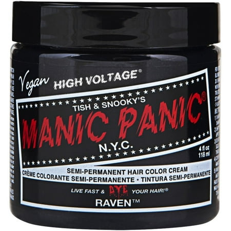 Manic Panic Semi-Permament Hair Color Creme, Raven 4 oz