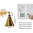 thumbnail image 2 of FSLIVING 2-Lights Battery Run Indoor Wall Sconce Remote Control Dimmable, 2 of 7