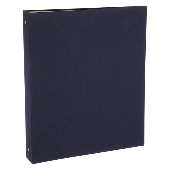Uxcell 3 Ring Binder, A4 Size Flexible Round Binder Big Capacity Linen Planner Binder for Business Home Classroom, Blue