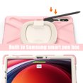 thumbnail image 2 of ELEHOLD Rugged Case for Samsung Galaxy Tab S9 FE /S9 11 Inch Tablet, with 360° Rotation Kickstand Handle Grip Crossbody Shoulder Strap Heavy Duty Shockproof Protective Cover,Pink, 2 of 10