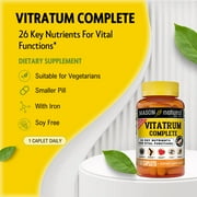 Mason Natural Vitatrum Complete Multivitamin-Multimineral, 150 Caplets