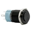 thumbnail image 2 of Sparked Innovation12V black ring light SPDT latching push-button switch (Green), 2 of 3