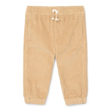 Garanimals Baby Boy Cotton Corduroy Drawstring Jogger Pants, Sizes 0M-24M