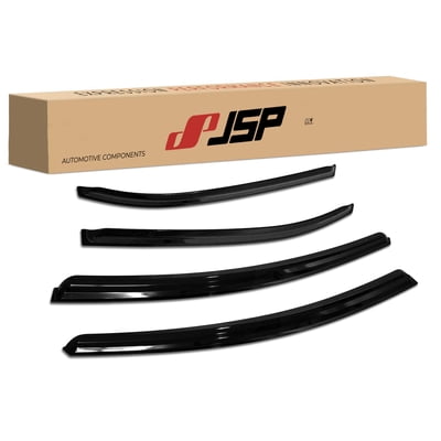 JSP Window Rain Guard | Compatible with Kia Rio Hatchback | 2011, 2012, 2013, 2014, 2015, 2016, 2017 | Outside Channel Vent Visor | Adhesive Mount