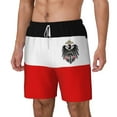 thumbnail image 5 of Men's 2 in 1 Swim Trunks with Compression Liner Flag Of The German Empire Quick Dry Beach Shorts, 5 of 6