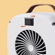 thumbnail image 4 of Calentador de ventilador de 500 W, calentador doméstico, calentador de ventilador, calentador eléctrico de bajo consumo (blanco), protección contra sobrecalentamiento portátil silenciosa para oficina en casa Rojo Verde, 4 of 5