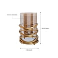 thumbnail image 5 of Candle Holder with Glass and Decorative Metal in Swirl Design for Home Decor Console Table Centerpiece Patio Garden Dining Living Room Bedroom Office Farmhouse Events Wedding Decorations - Set of 6, 5 of 7