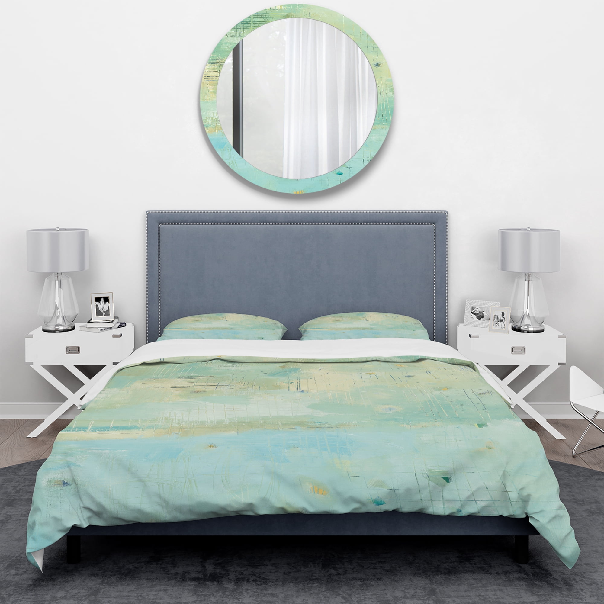 Designart 'Dreaming of the Shore II' Geometric Duvet Cover Set