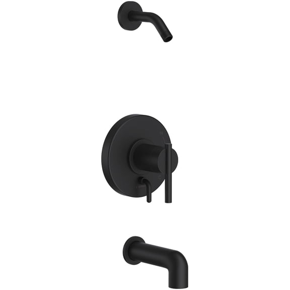 Gerber D510058lstc Parma Tub And Shower Trim Package - Black