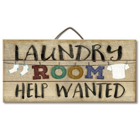 American Woodcrafters Laundry Room Help Wanted Reclaimed Wood Pallet Sign - Made in USA!