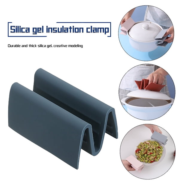 Xihbxyly Mini Pinza de Aislamiento Térmico, Agarre Antideslizante y Antiescaldaduras, Resistente a Altas Temperaturas, Pinza de Mano Duradera, Segura para Cocinar y Usar En Horno, Portátil para Ollas