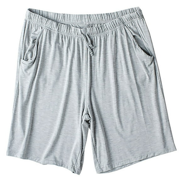 Posijego Sleep Shorts for Men Stretch Elastic Waist Casual Shorts Men's Pajama Shorts with Pockets