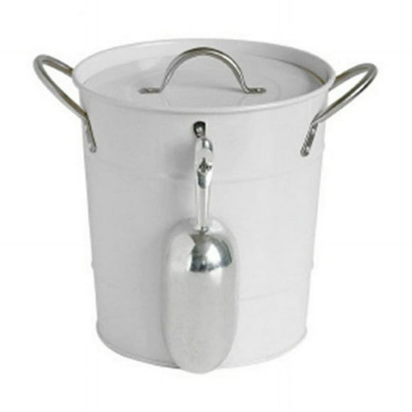 Thickened Ice Bucket With Lid Handles Portable Multi-purpose Beverage Tub Insulated Drink Tub Drink Chiller White