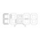 thumbnail image 2 of Reloj digital LED 3D perfecl Reloj de pared minimalista con temperatura despertador digital blanco, 2 of 8