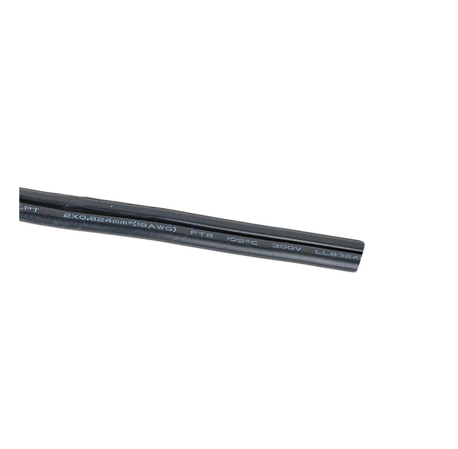 100 Ft Black SPT-1 Wire, Gauge 2-Conductor Zip Cord SPT-1, Ul Listed, Max 8a 960w