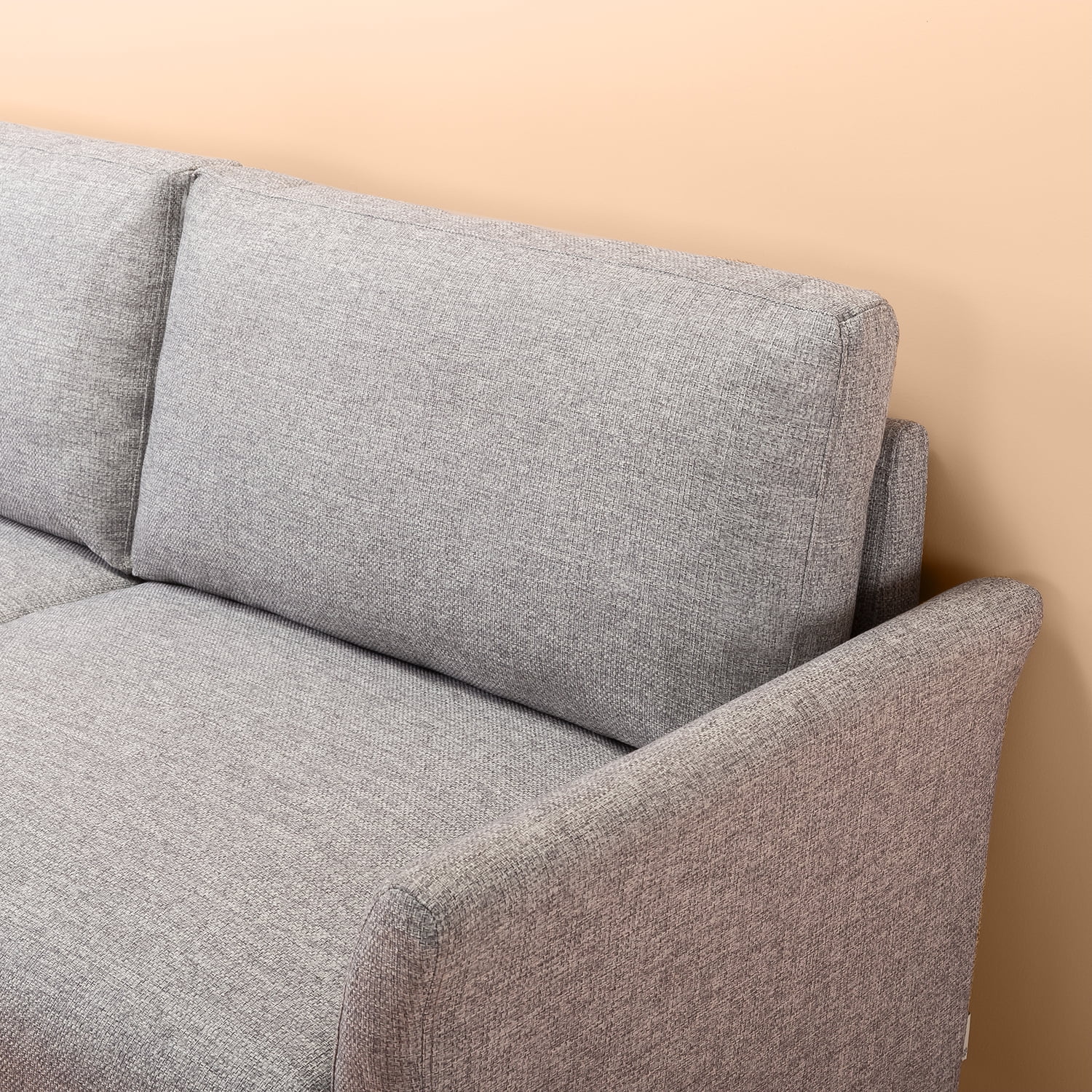 Zinus Jackie Indoor Fabric Sofa Couch, Soft Grey