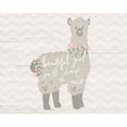 thumbnail image 2 of Carpentieri, Natalie 14x12 White Modern Wood Framed Museum Art Print Titled - Floral Llama, 2 of 4