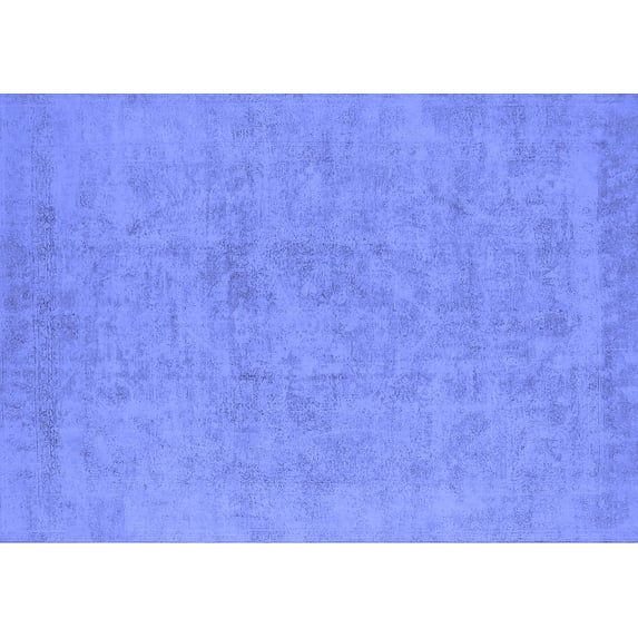 Ahgly Company Indoor Rectangle Oriental Blue Industrial Area Rugs, 5' x 7'
