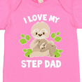 thumbnail image 4 of Inktastic Cute Sloth I Love My Step Dad with Green Leaves Boys or Girls Baby Bodysuit, 4 of 5