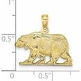 thumbnail image 2 of 10K Yellow Gold Textured Bear Charm (16.89 X 20.56) Made In United States -Jewelry By Sweet Pea, 2 of 5