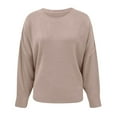 thumbnail image 5 of Cathalem WoWomens Sweaters Oversized Fall Oversized Ribbed Knit Side Slit Pullover Tops,Pink S, 5 of 5