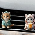 thumbnail image 2 of Cute Cartoon Christmas Cat Car Air Fresheners,Christmas Cat Air Vent Clips,Cat Car Diffuser Air Condition Vent Clip,Car Interior Accessories,Car Air Freshener Vent Clips,Suitable for Most Vehicles, 2 of 5