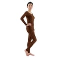 thumbnail image 4 of de Baile Spandex Tejido Elástico para Adultos Gimnasio Deportivo Transpirable Café s BLESIY Traje de spandex para mujer, 4 of 6
