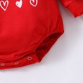 thumbnail image 4 of Odeerbi Baby Bodysuit Toddler Boys Girls Clothes Kids Romper Cotton Letter Print Tops Short Sleeve Jumpsuit Red, 4 of 9