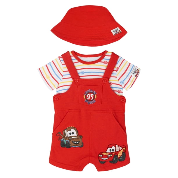 Set de ropa Disney Cars para bebés de 12 meses con sombrero para el sol
