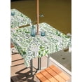 thumbnail image 2 of Outdoor Tablecloth with Umbrella Hole for Patio/Picnic/Party/Camping, Green Leaves Waterproof Table Cloth Square Cover Washable, Elegant Pastoral Summer Botanical Leaf (54"x 54"), 2 of 8