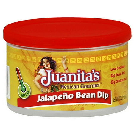 Juanita's Foods Mild Jalapeno Bean Dip, 9 oz (Pack of 12)