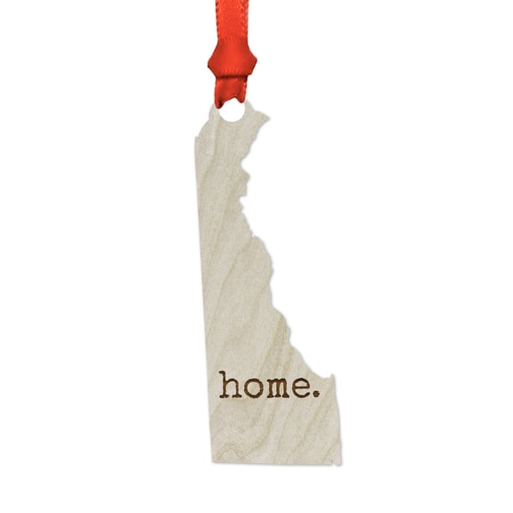 Laser Engraved Wood US State Christmas Ornament, home., Connecticut, Includes Ribbon and Gift Bag