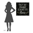 thumbnail image 4 of Global Gallery's 'Inspirational Collage IV French on Black' by Daphne Brissonnet Stretched Canvas Wall Art, 4 of 4