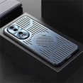 thumbnail image 2 of Compatible For Honor 90 Phone Case Hollow Heat Dissipation TPU+Aluminum Alloy ic Back Cover Blue, 2 of 5