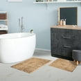 thumbnail image 2 of Cotton Solid 2-Piece Latte Highly Absorbent Non-Slip Backing Bath Rug Set by Superior, 2 of 6