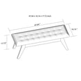thumbnail image 2 of Pemberly Row Button-Tufted Genuine Leather Upholstered Bench in Tan, 2 of 7